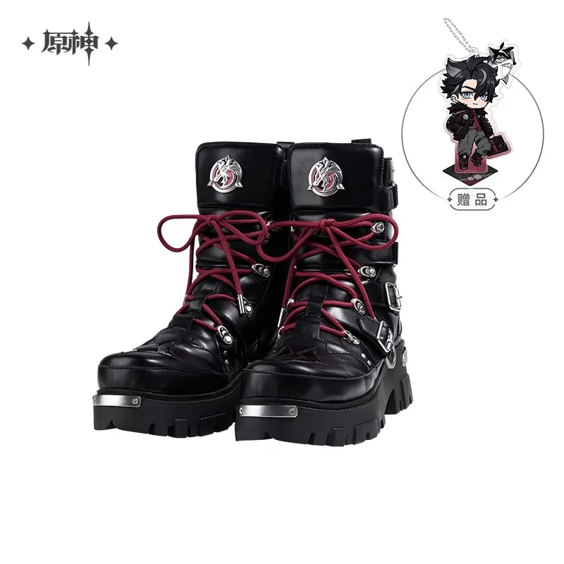 [Genuine] Game Genshin Impact Wriothesley Topics Impressions Series Mid Boots Anime Cosplay Cartoon Hanging Gifts Halloween Gift