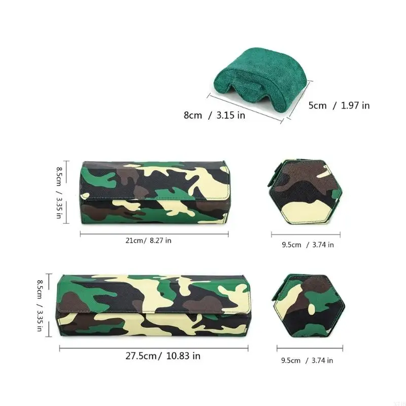 Versatile Camouflages Patterned Cowhides Leather Watch Box Wristwatch Container Fashionable Timepieces Storage Case