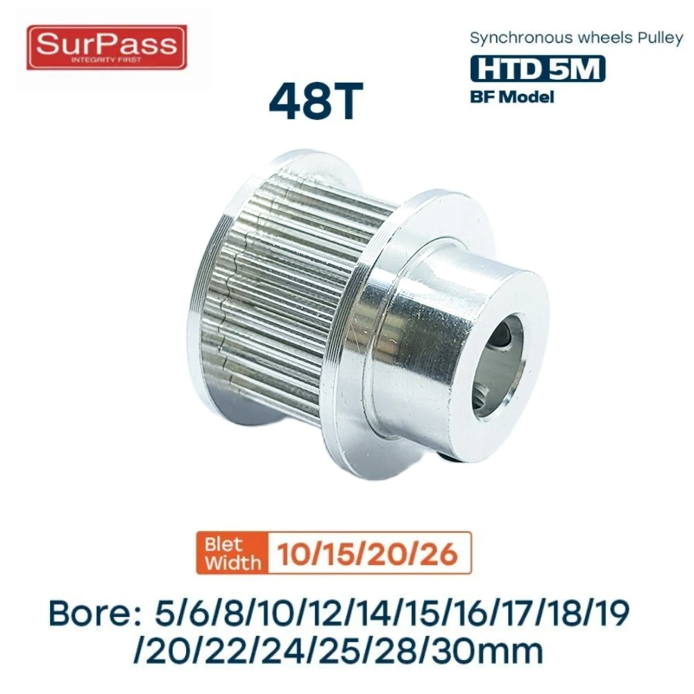 

Тип BF, 48 зубьев, HTD, 5 м, диаметр шкива ГРМ 5/6/8/10/12/12,7/14/15...30 мм для ремня шириной 10/15/20/26 мм, используемого в линейном шкиве 5GT