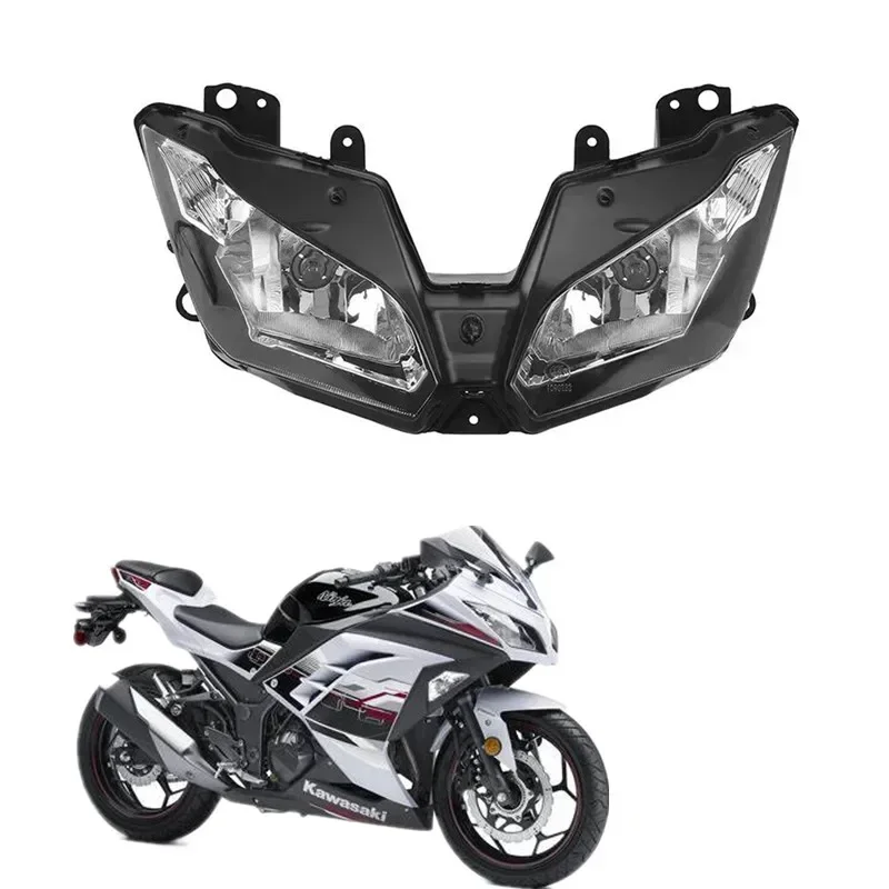 

Для Kawasaki Ninja 300R EX300 2013-2017 2015 2016 мотоциклетная фара в сборе, лампа, детали мотоцикла