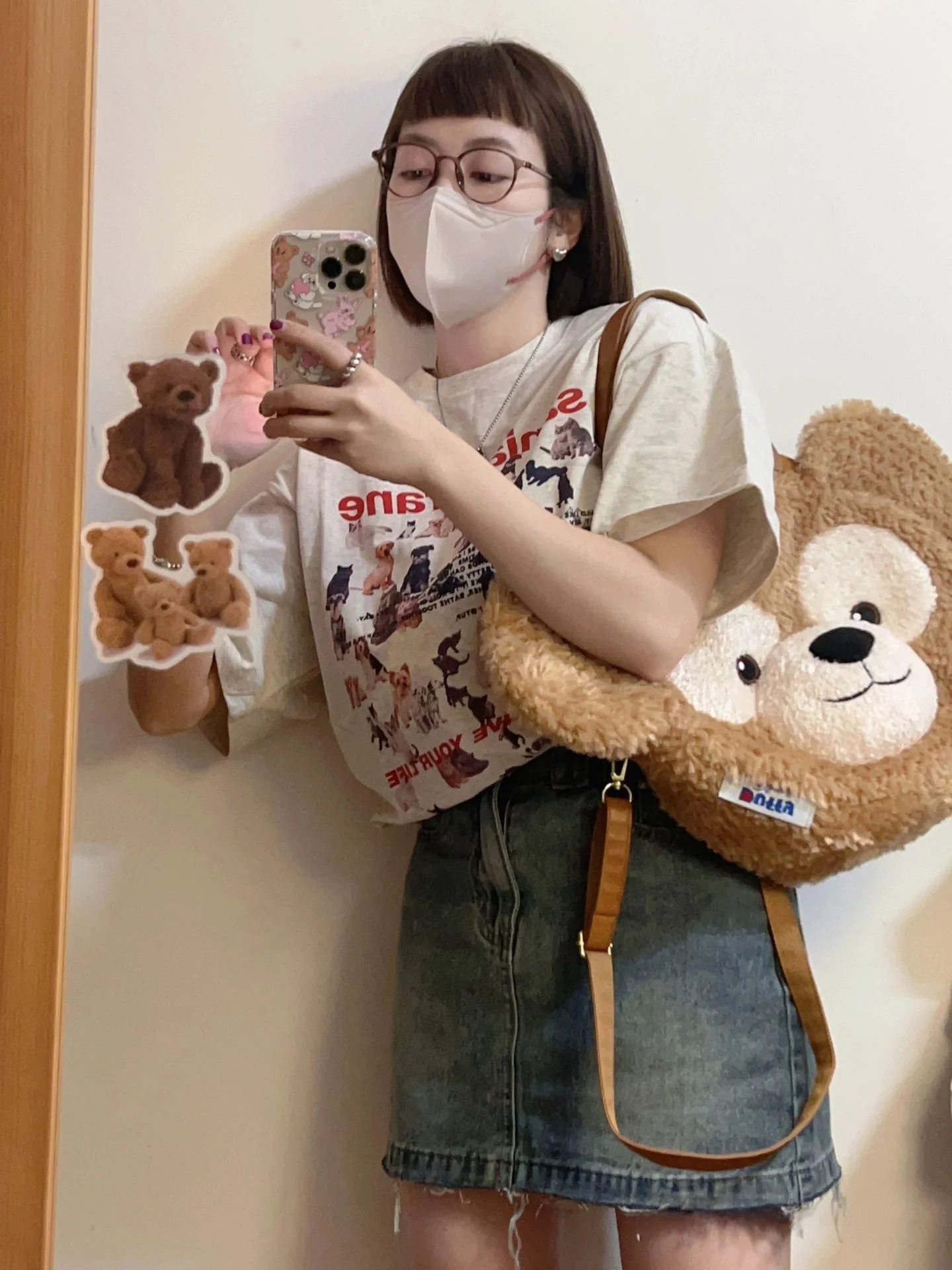 High Waist A-Line  Skirt Women's Denim Skirts Korean Sle Commute Pure Color ort Skirts Vintage Hong Kong Flavor