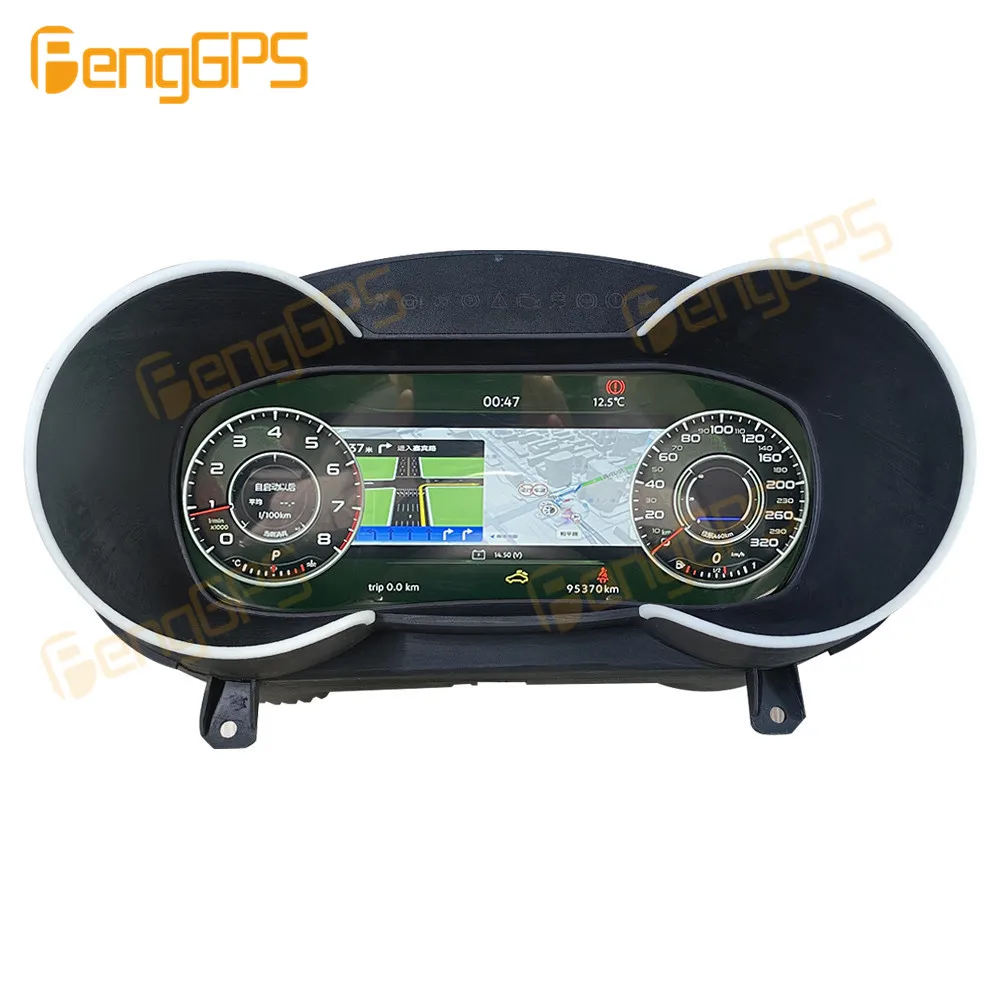 

12,3-дюймовый цифровой кластерный экран одометра для Audi TT 2008-2014, ЖК-дисплей, приборная панель, виртуальный измеритель скорости кабины, приборная панель автомобиля