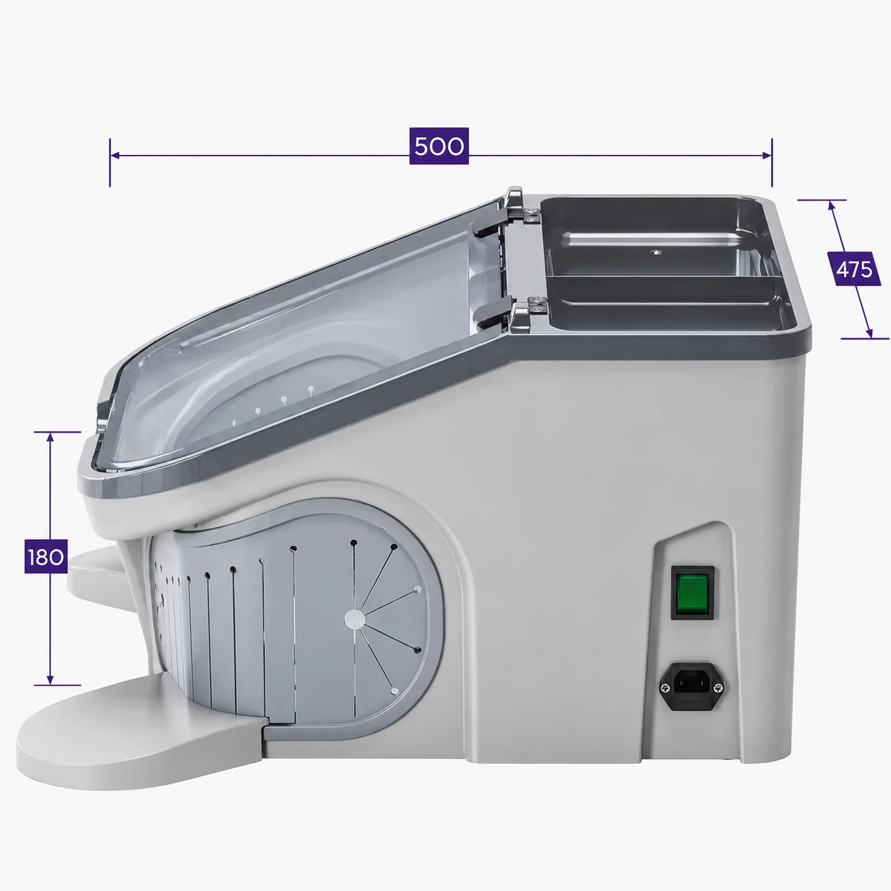 Dental Lab Grinding Polishing Dust Proof Box With Built In Or External Dust Extraction System Ergonomic Design JT-69