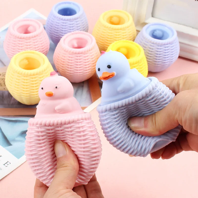 

1Pcs Stress Reliever Toys New Strange Chicken Cage Cup Decompression Cute Pet Pinch Squeeze Vent Lovely Chicken Toy