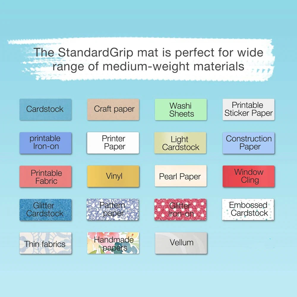 Pavlleen Lot De 3 Tapis De Découpe Silhouette Cameo 12x12 - Light Grip Standard Strong Adhérence