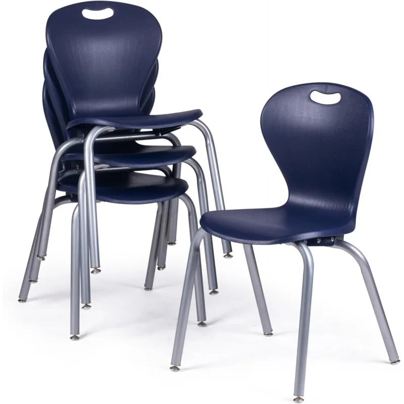 (UUX)School Student Stack Classroom Chair - 12"  18" Height  Ergonomic Molded Seat Shell with Robust Riveted Frame  f UQ