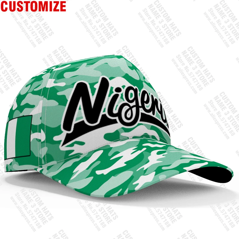 Nigeria Baseball Cap Free 3d Custom Made Name Team Logo Ng Hat Nga Country Travel Federal Nigerian Nation Republic Flag Headgear