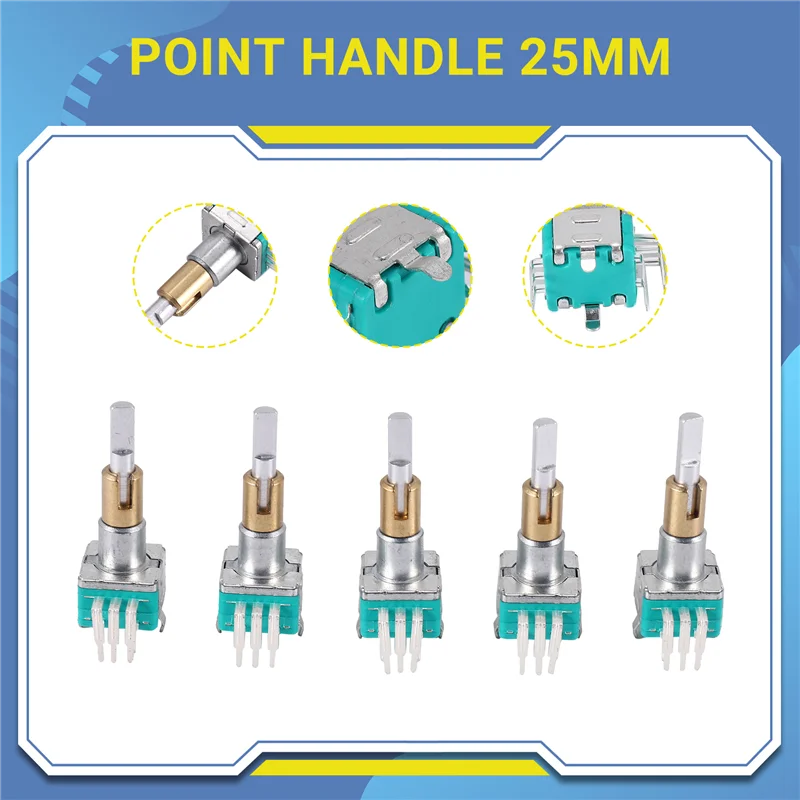 

EC11EBB24C03 Двухосевой энкодер с переключателем 30 Номер позиционирования 15 Ручка точки импульса 25 мм