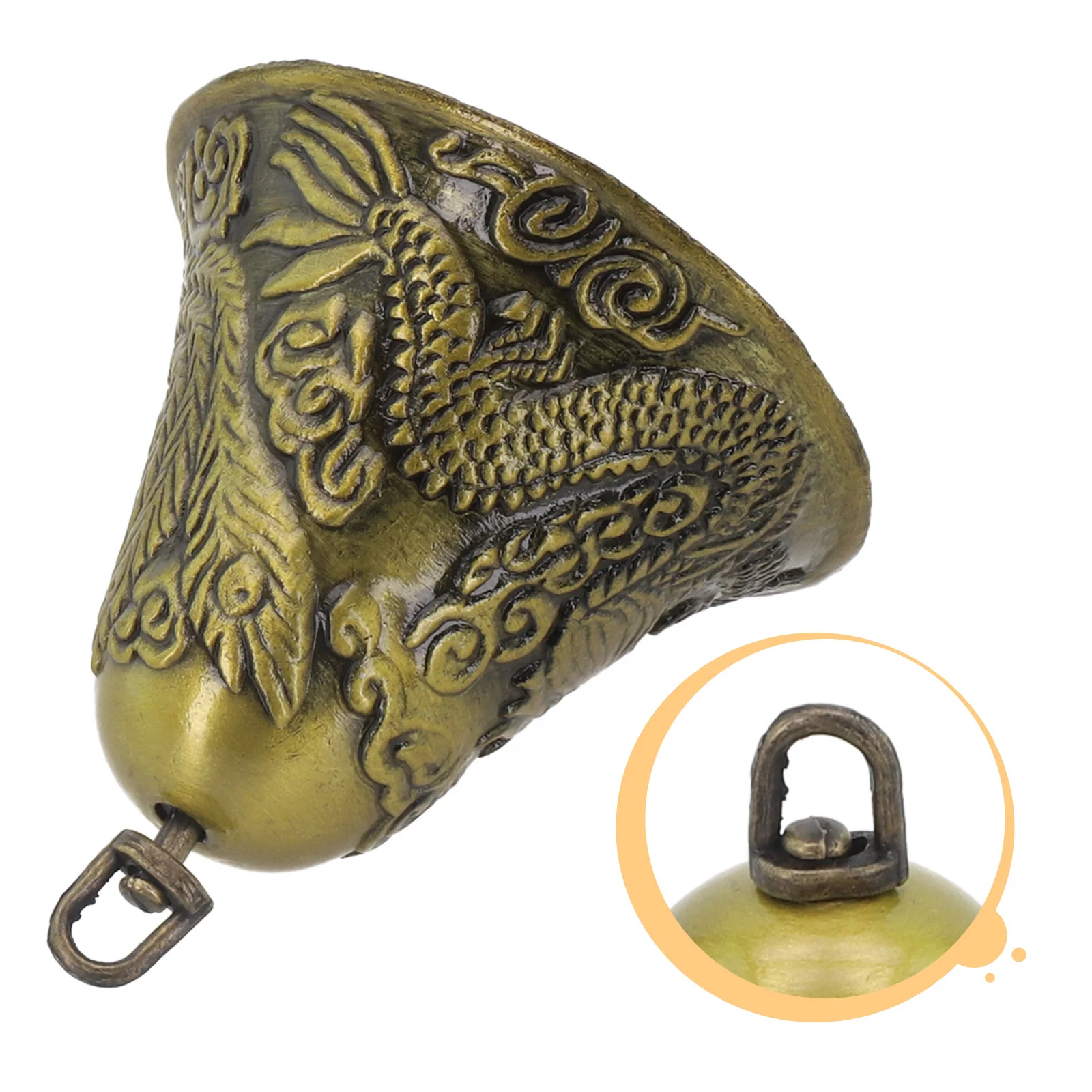 1pc  6*6cm Vintage Brass Animal Bells For Easy Animal Identification And Exquisite Home Made Of Zinc Alloy Decorations