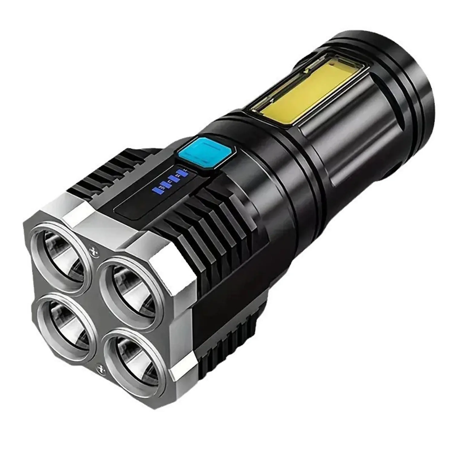 

L-S03 4 Beads Strong Light Flashlight Multi-function COB Side Light Long Distance Portable Outdoor Flashlight 400mAh