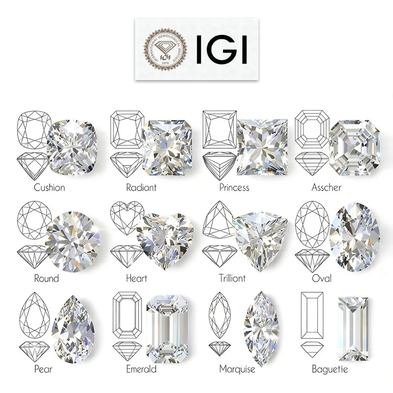 

Lab Grown Diamonds All Cut D Color VVS2-VVS1 Clarity 3EX 0.5ct-3ct CVD HPHT Wholesale Diamonds for Jewelry Wholesale