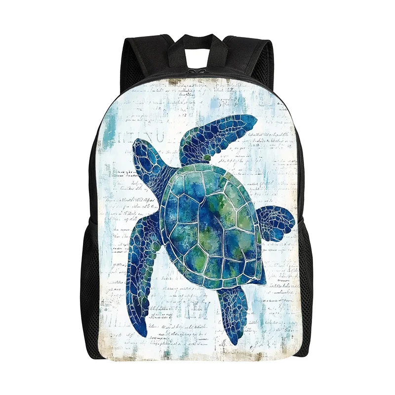 

Men's and Women's Turtle Backpacks - Lightweight marine-themed daily backpack with adjustable shoulder straps
