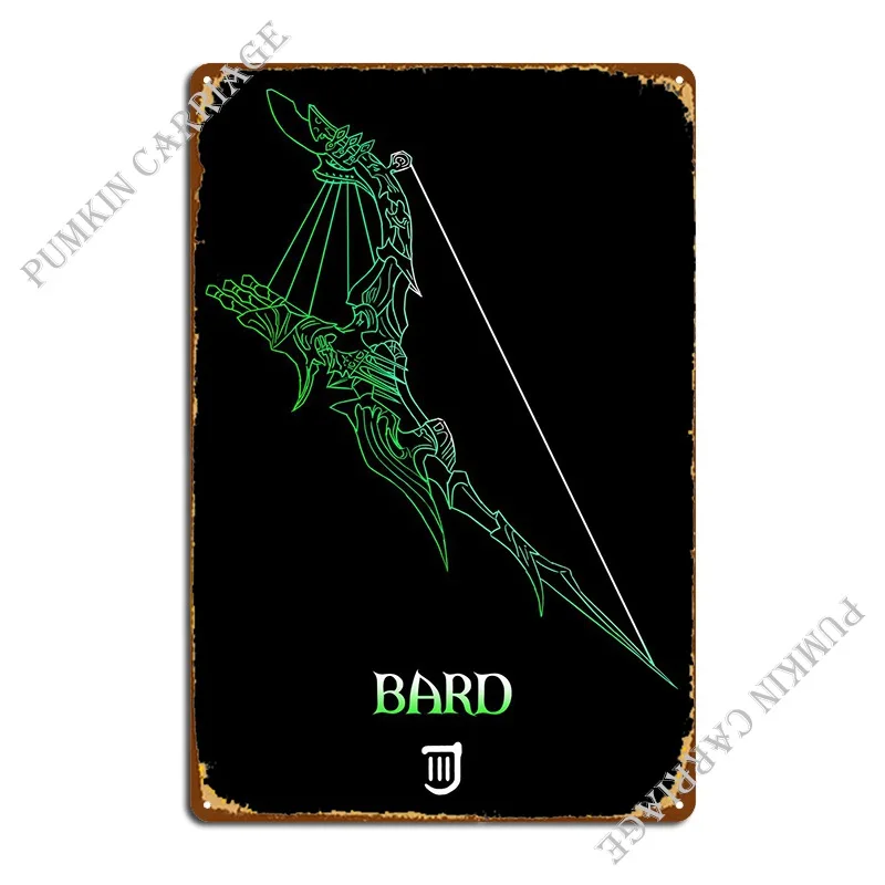 Металлический Настенный декор Bard Ff14 для кинотеатра, Классический жестяной постер