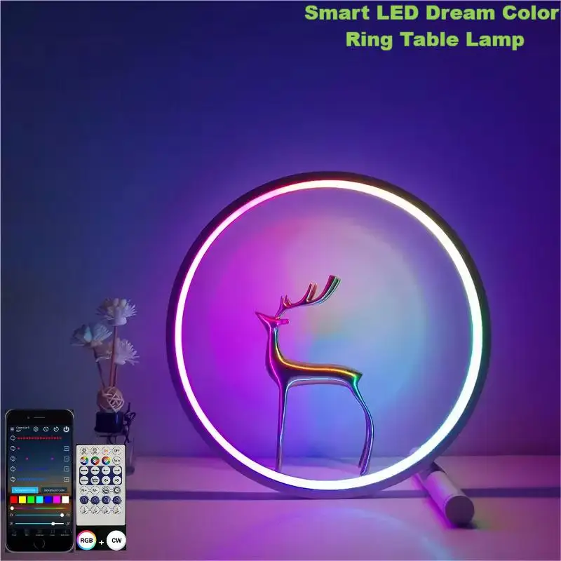 USB Led Night Light Lamps RGB Atmosphere Light Bedroom Decor Smart APP Music Rhythm Nightlights TV Game Room Desk Bedside Lamp