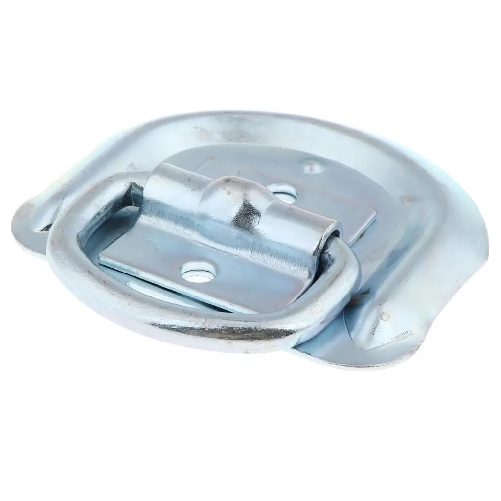 High Strength Metal D Ring Rope Chain Anchor Tie Down Rings Recessed Hook for Truck Loading Area and Trailer