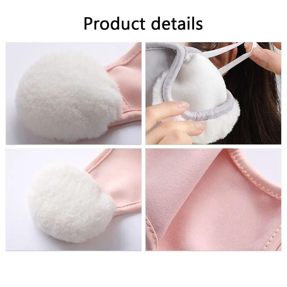 Winter Plush Thermal Earmuffs Mask Warm Windproof Fleece Winter Mask Simple Wrap Mask Ear Warmer