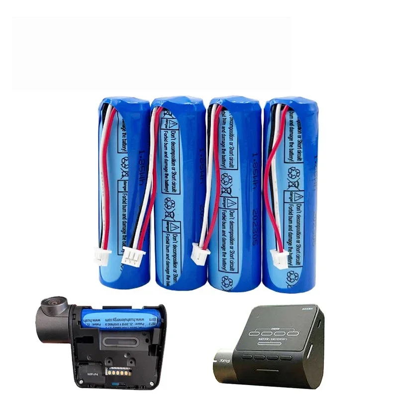 100% original battery, 70mai dash cam A800 HMC1450 backup battery, battery, 3-wire plug, 14x50mm, 3.7 V, 500mAh