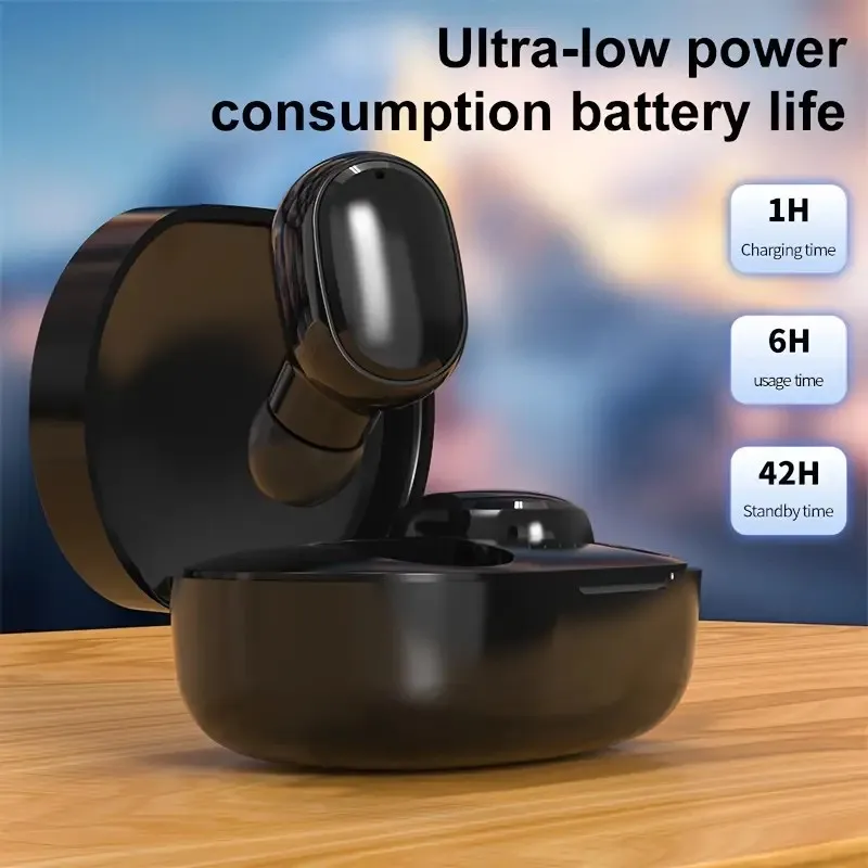 Bluetooth Headset, Automatic Connection TWS  Wireless Bluetooth Earpiece V5.4 Hands-Free Headset with Charging Case