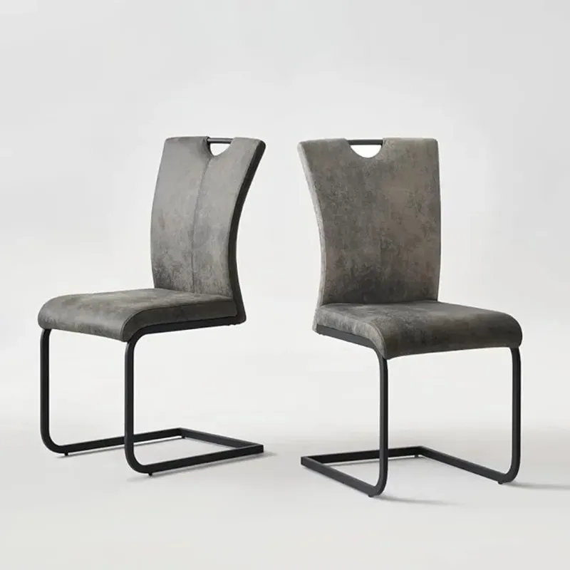 

Set of 4 High Back Upholstered Dining Chairs with Handle, Vintage Fabric, Modern Kitchen and Dining Room Chairs