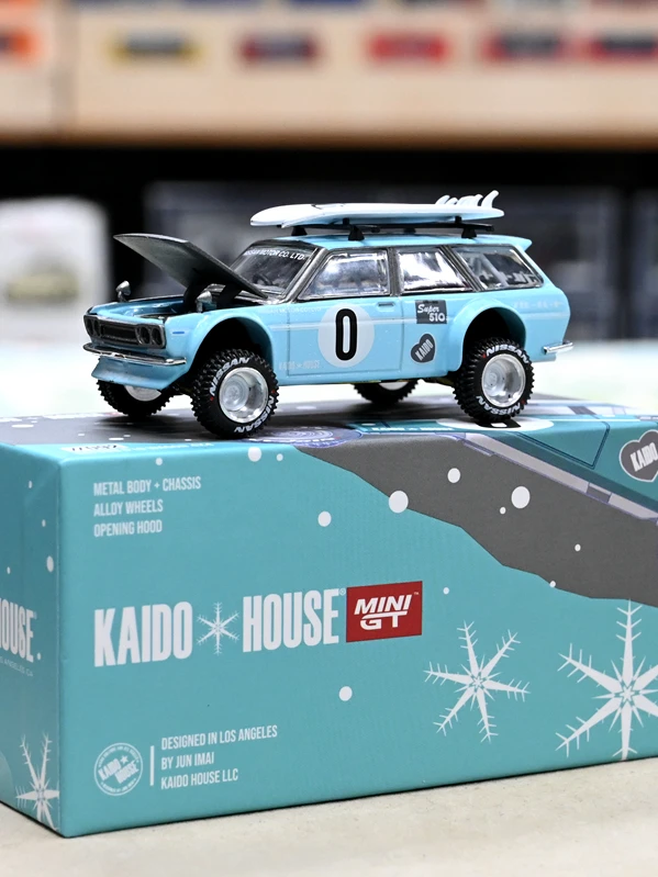 

Kaido MINIGT 092 1:64 Datsun 510 Wagon 4x4 Коллекционная модель автомобиля из сплава подарок