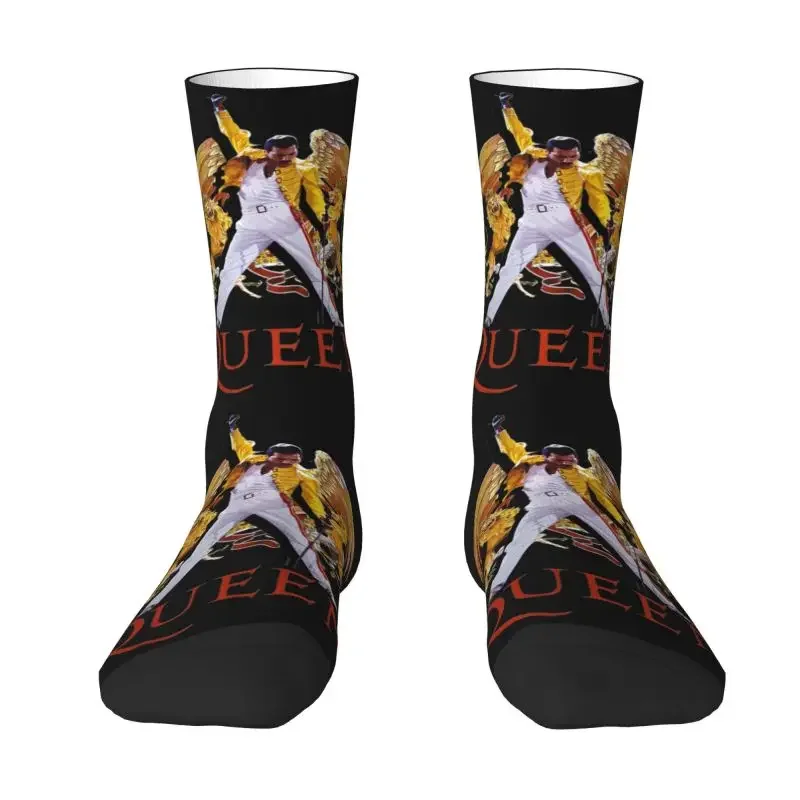 Harajuku Freddie Mercury Socks Men Women Warm 3D Printing Sports Football Socks