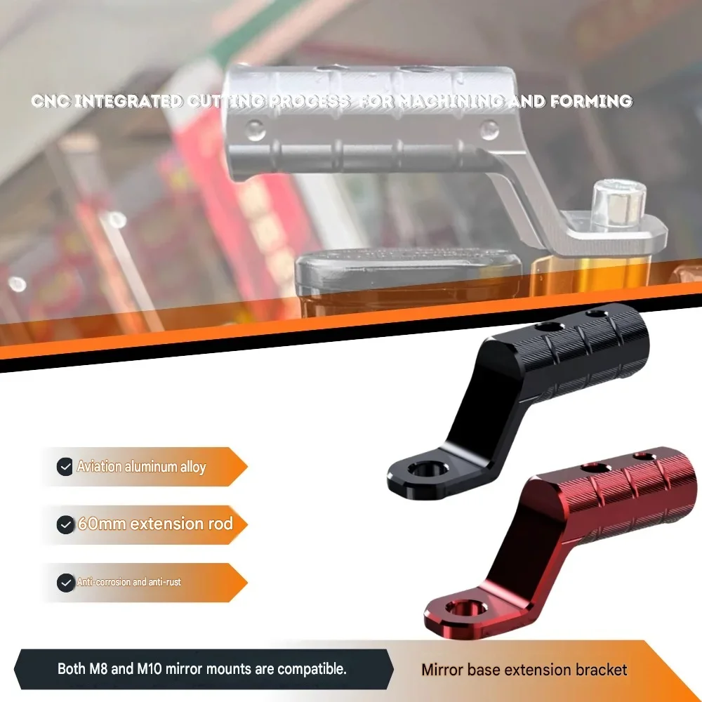 【Factory Direct】For For M8/M10 Mirror Base Rearview Mirror Extension Rod Motorcycle Multi-functional Crossbar Adapter Bracket