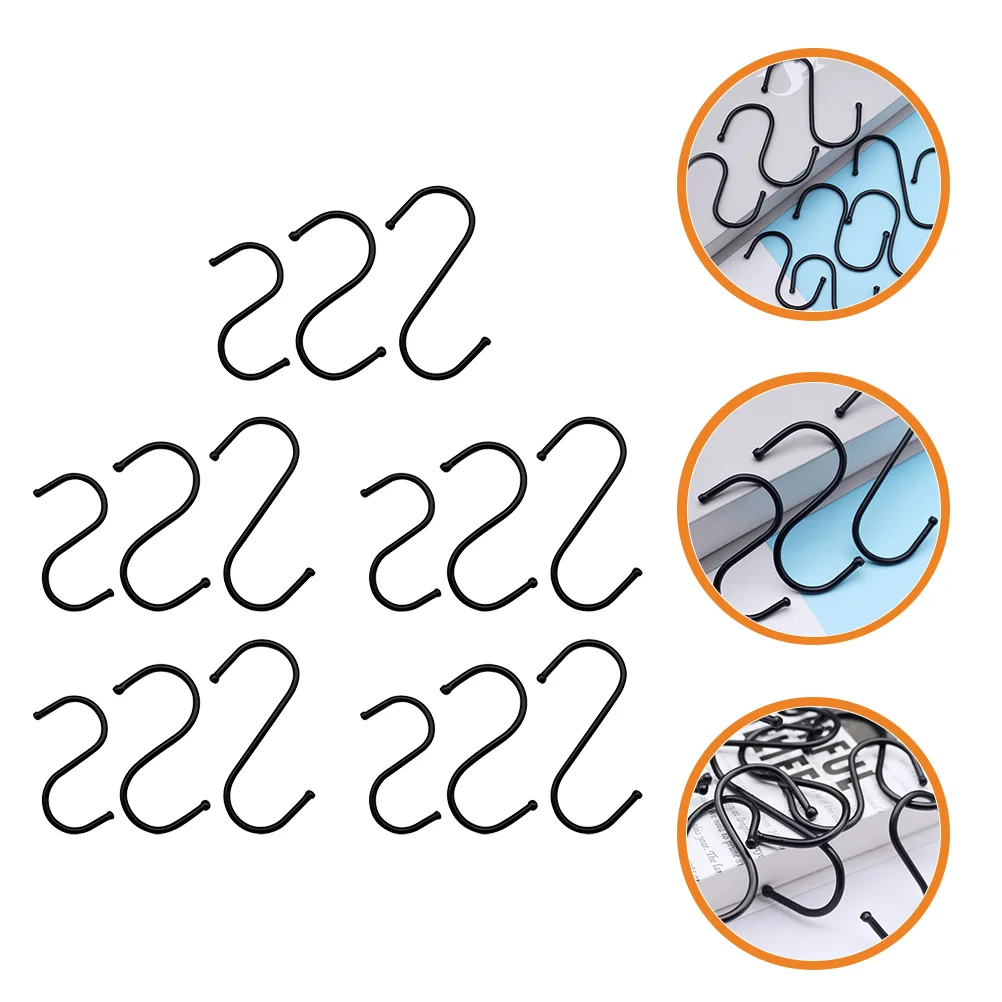 

20 Pcs Hook Hanging Hooks Shaped Multipurpose Wardrobe Coat Hanger Iron Hangers
