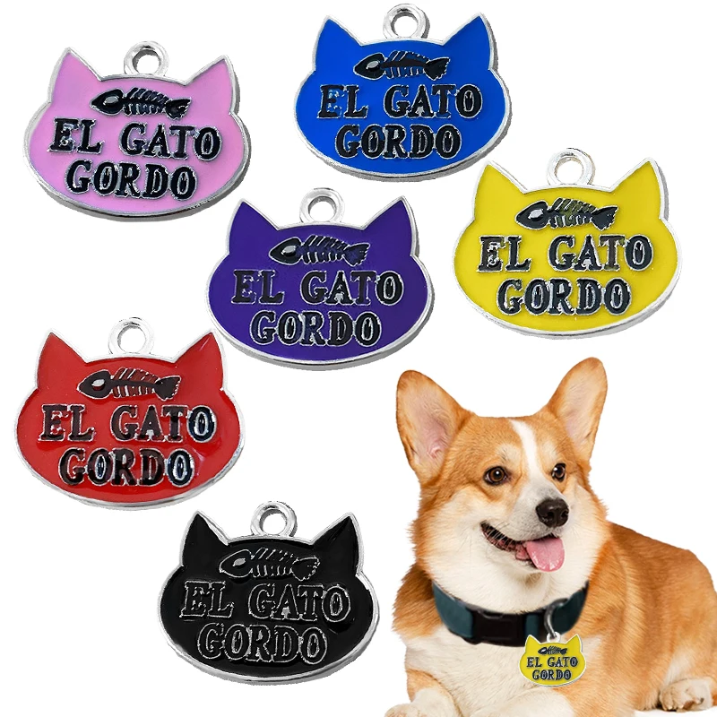 Customized Dog ID Tags Metal Name Tags For Puppies Cat Anti-Lost Pet Nameplate For Dogs Pitbull Cats Free Engraving