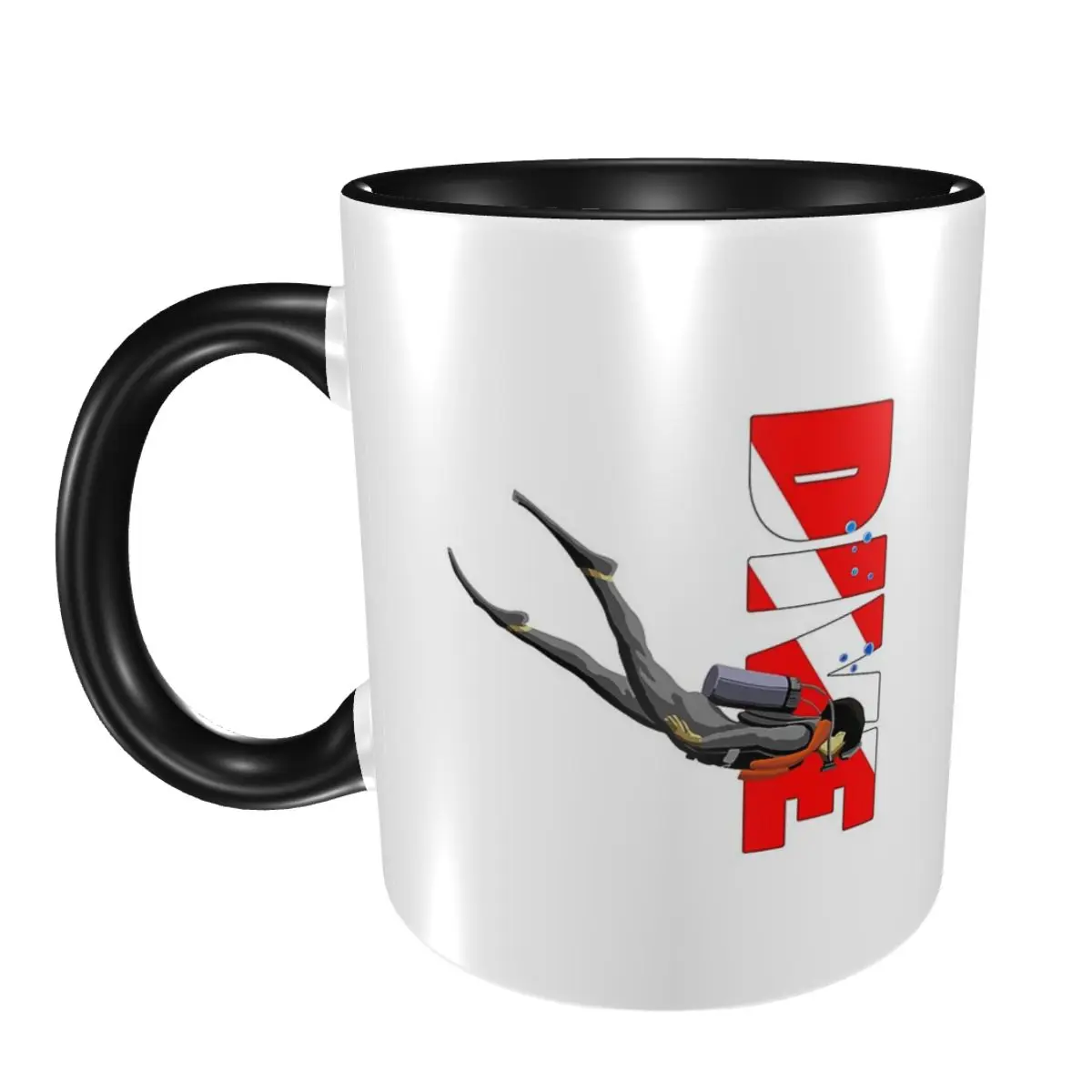 

Кружка для подводного плавания с аквалангом, забавные керамические кофейные чашки, чайные кружки, чашка для молока, посуда для напитков, подарок для женщины и мужчины