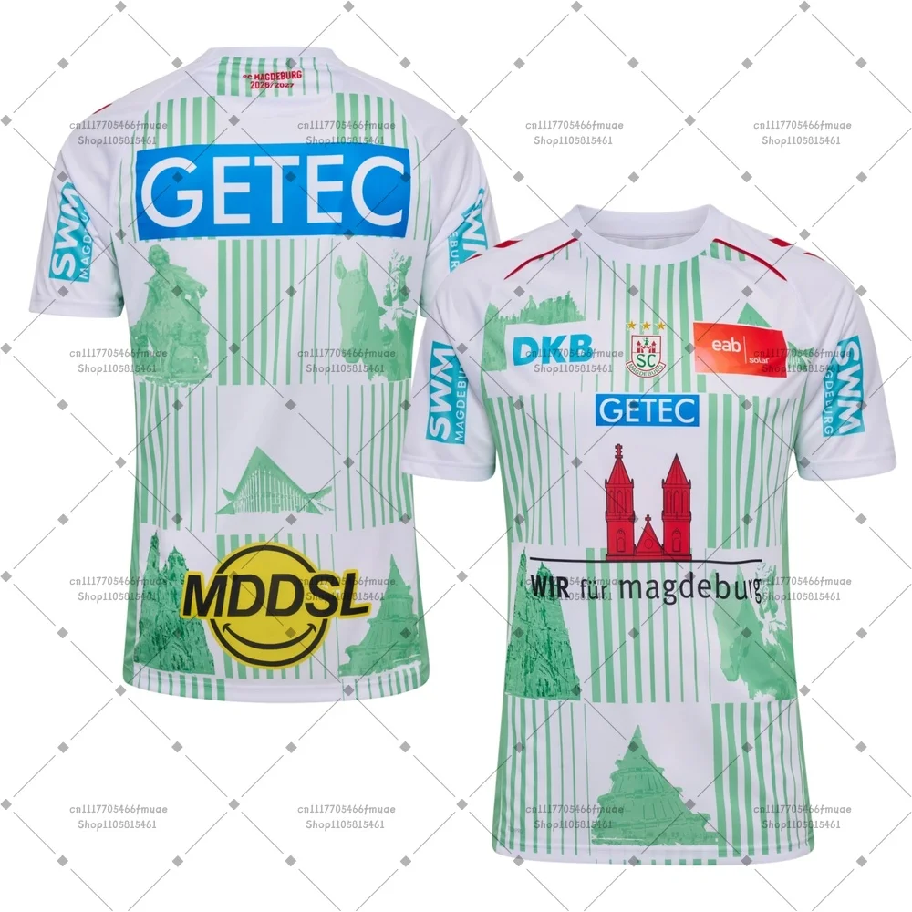 2026/27 SC Magdeburg Handball Heimtrikot Jerseys Breathable Quick-Dry Outdoor Sports T-Shirt Training Sportswear Tee Fans Gift