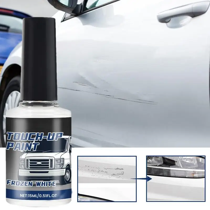 Car Professional TouchUp Scratch Remover Pen, Auto Marcador de Reparação de Superfície Branca, Suprimentos de Cuidados com Pintura Automotiva, 15ml