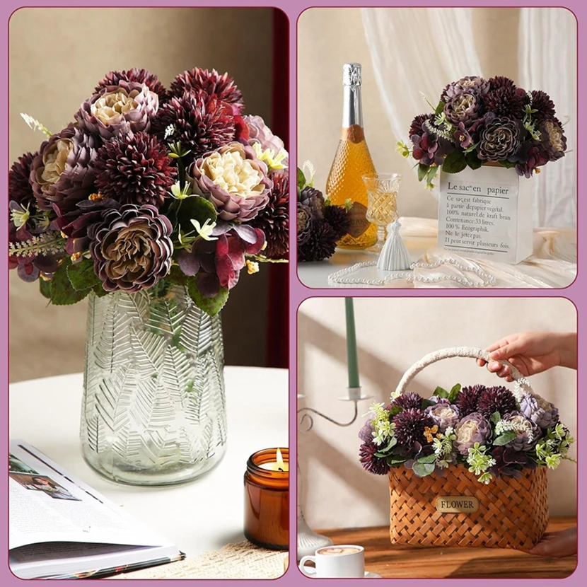 

1pc Artificial Flowers 32Cm Silk Peony Wedding Hydrangea Bouquet Festival Garland Decor Vase Home Room Yard Scrapbook Gift Cheap