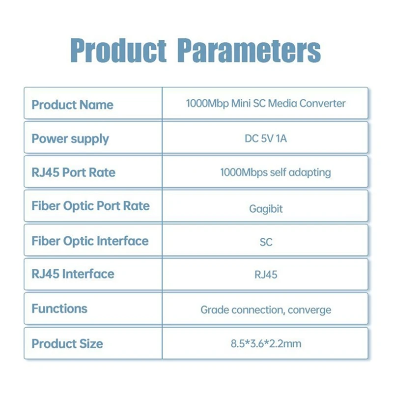 10/100M Mini Fiber Media Converter Single Mode 155Mbps Fiber Optical Transceiver Black EU-Plug 1Set