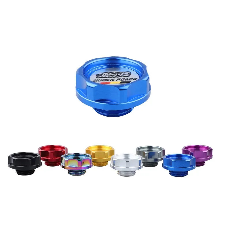 Подходит для Honda Civic City Accord CR-V XR-V Vezel Mugen Style, крышка моторного масла автомобиля, алюминиевая крышка топливного бака радиатора