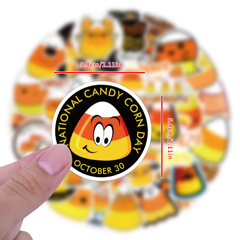 10/30/60 قطعة لطيف الحلوى الذرة الكرتون ملصقات مضحك هالوين الكتابة على الجدران ملصق مقاوم للماء Laptop بها بنفسك محمول الأمتعة الثلاجة الشارات اللعب #4