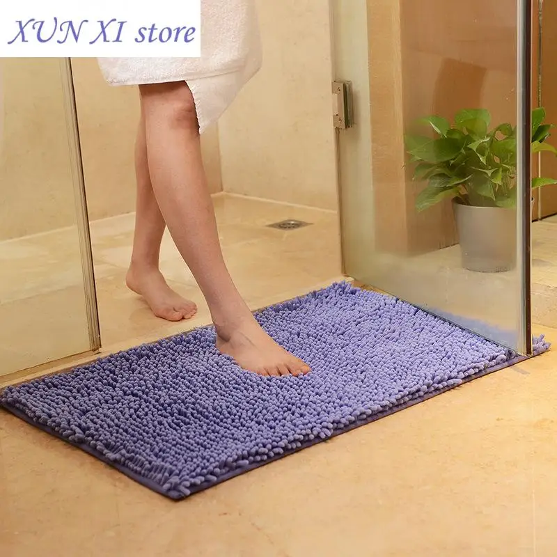 New Bathroom Carpet Anti Slip Chenille Bath Mat Kitchen Floor Mats for Home Living Room Bathroom Rugs Entrance Door Mats