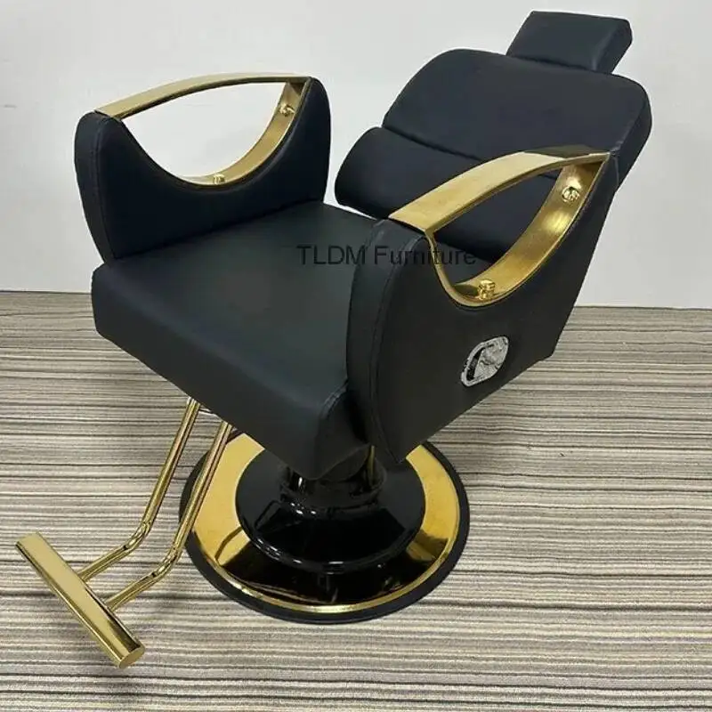 Perming Dying Hairdresser Barber Chair Shaving Tattoodesign Eyelashes Barber Chair Beauty Rolling Salon Furniture Cadeira XYBC