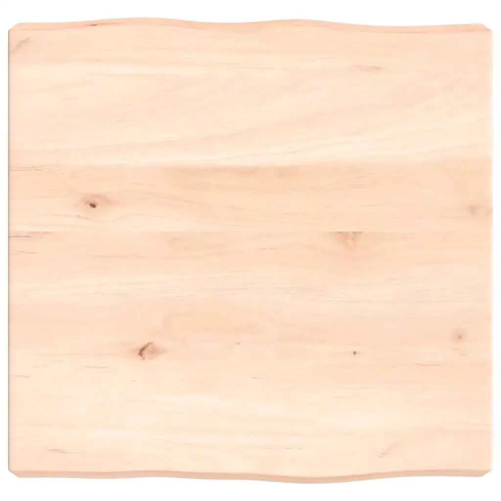 40x40 cm Solid Wood Live Edge Table Top - Untreated Natural Finish (2-6 cm Thickness)