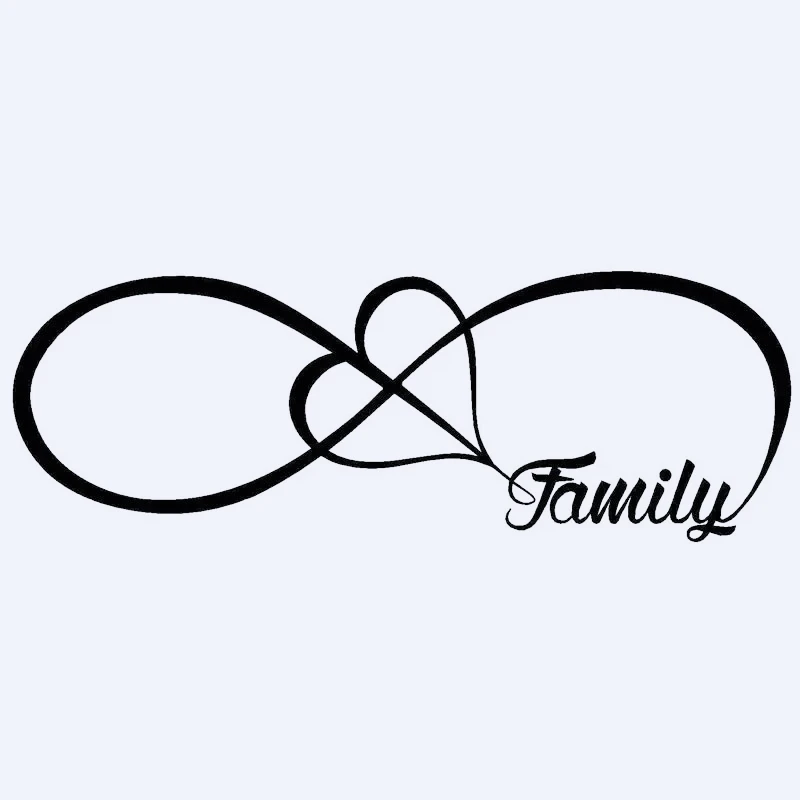 

Cover The Scratches On The Car Supplies Family Forever Interesting Symbol Decal Car Stickers Vehicle Diesel Car Design 15CM PVC