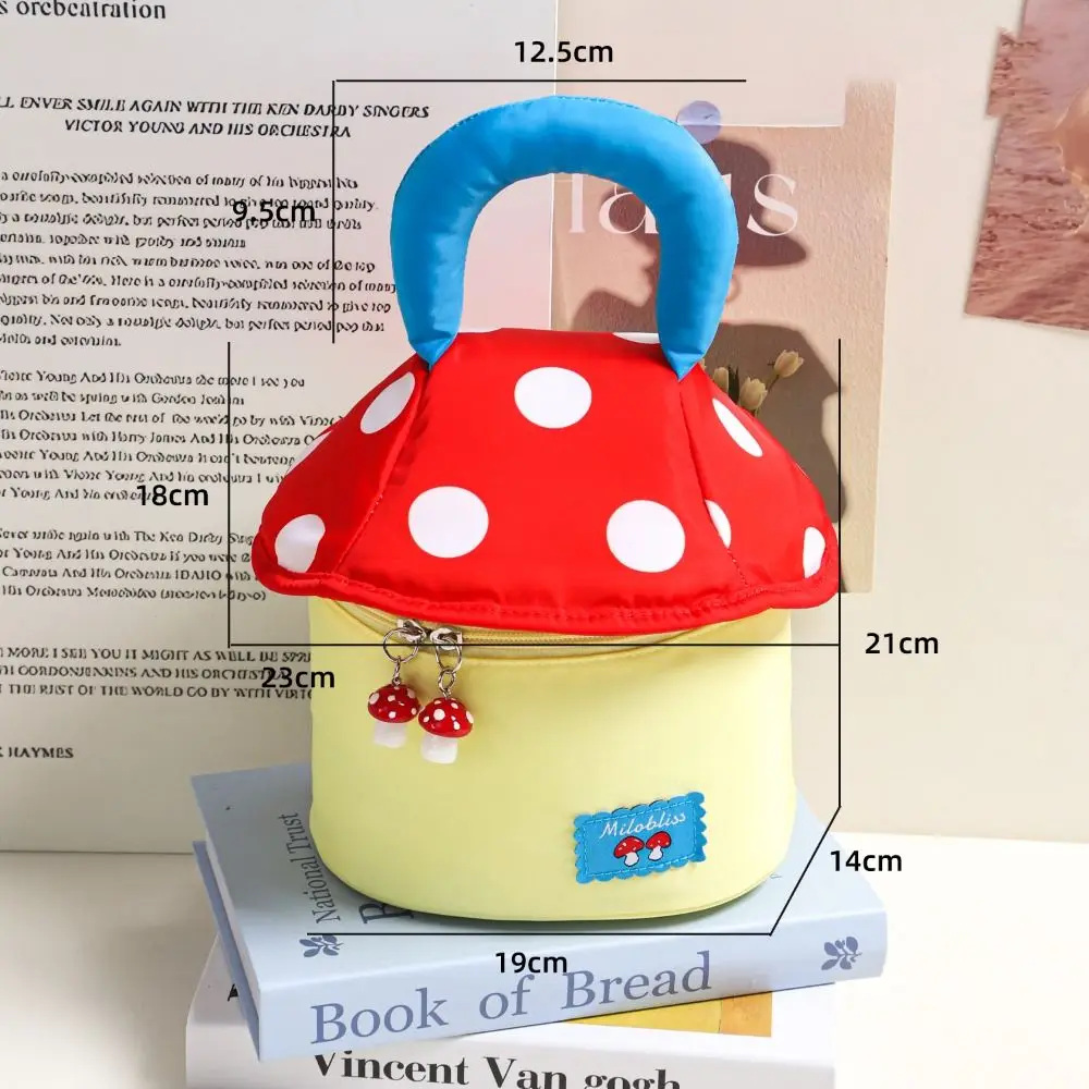 Fashion Mushroom Shaped Makeup Cosmetic Bag Large Capacity Portable Toiletry Bag Travel Bag Storage Travel Organizer view 5