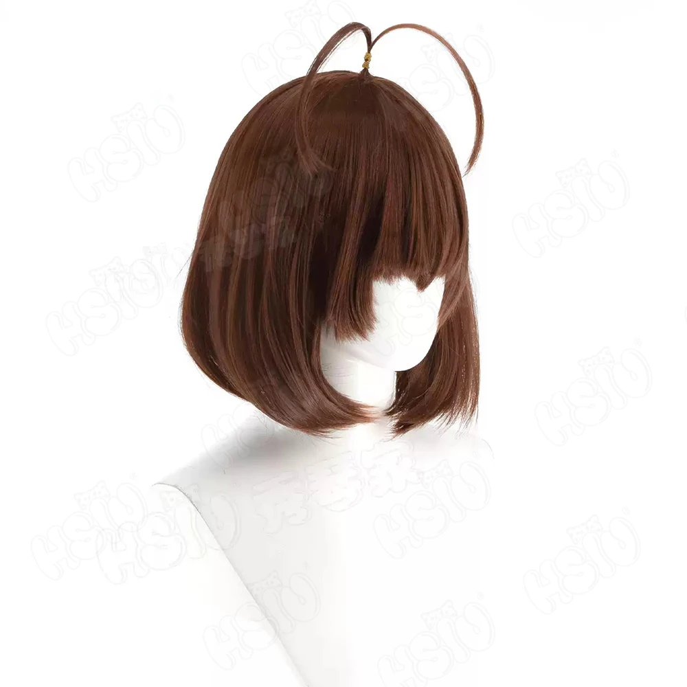 Spiel CLANNAD Nagisa Furukaw Cosplay Perücke 35CM dunkelbraun kurze haare Synthetische Perücke + Perücke kappe Party Halloween perücke