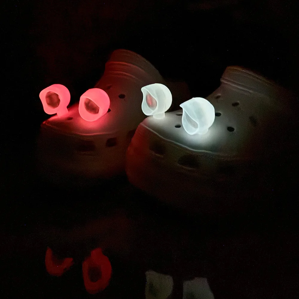 2Pcs Outdoor Cave Shoes Camping Shoes Headlights Night Fluorescent Shoe Charm Adult and Children's Shoes Decoration