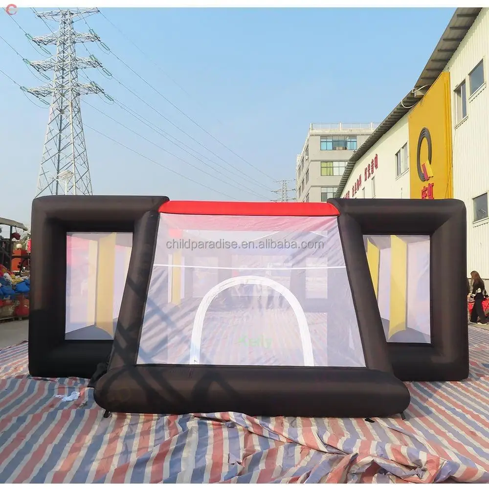 広州工場直販 商業用屋外インフレータブルサッカー場 エアシール式ソープウォーターサッカーアリーナ サッカーピッチ