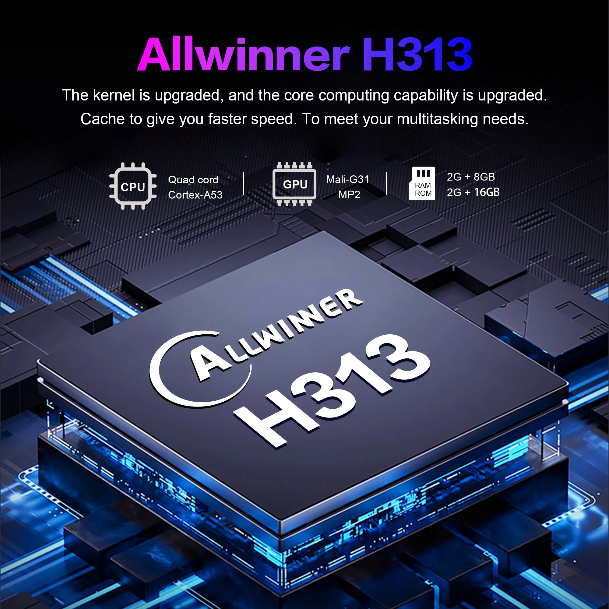 صندوق تلفاز ذكي مورتال أندرويد 14 Q5Plus Allwinner H313 صوت واي فاي 6 HDMI 4K HDR10 2G 16G ROM فيديو يوتيوب مشغل وسائط صندوق تلفاز