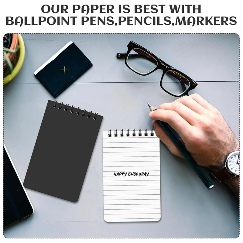 

28PCS Waterproof Notebook 3x5 All-Weather Spiral Pocket Notepad Write in the Rain Waterproof Notepad-SPMI