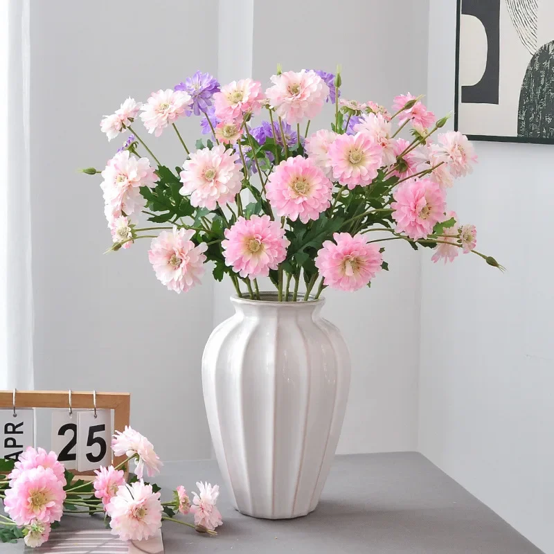 54CM Artificial Flower Hundred Day Chrysanthemum Home Decoration Flower Arrangement Wedding Road Guide Flower Arrangement