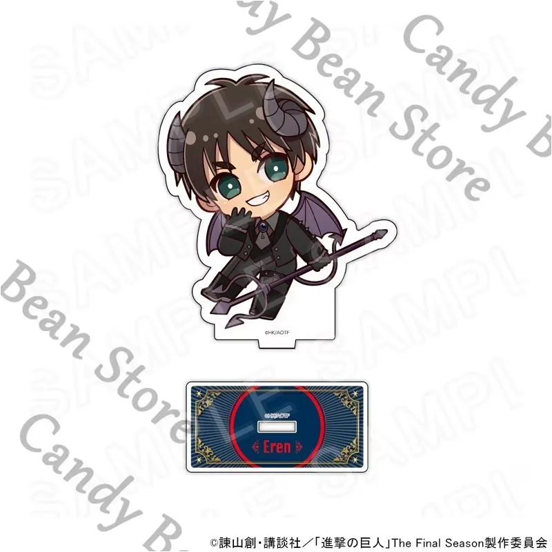 アニメ進撃の巨人エレンイェーガーコスプレ-q-バージョンフィギュアスタンド漫画立ち看板表示ボードデスクトップ装飾ギフト