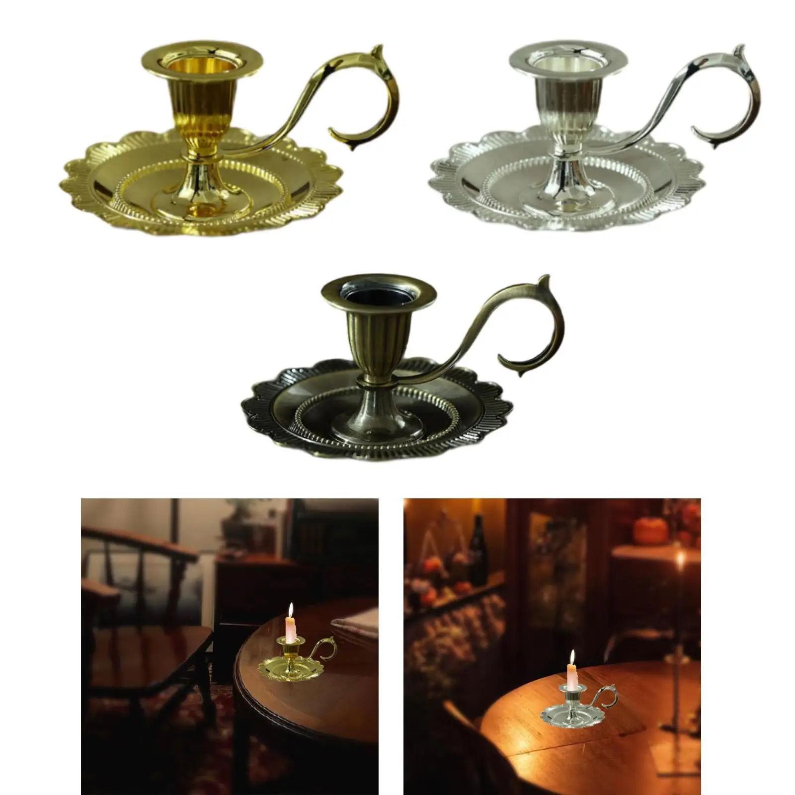 Castiçal de castiçal cônico para mesa de sala de estar de Natal