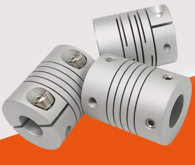 Elastic pipe thread winding parallel slit encoder coupling servo motor screw clamping coupling