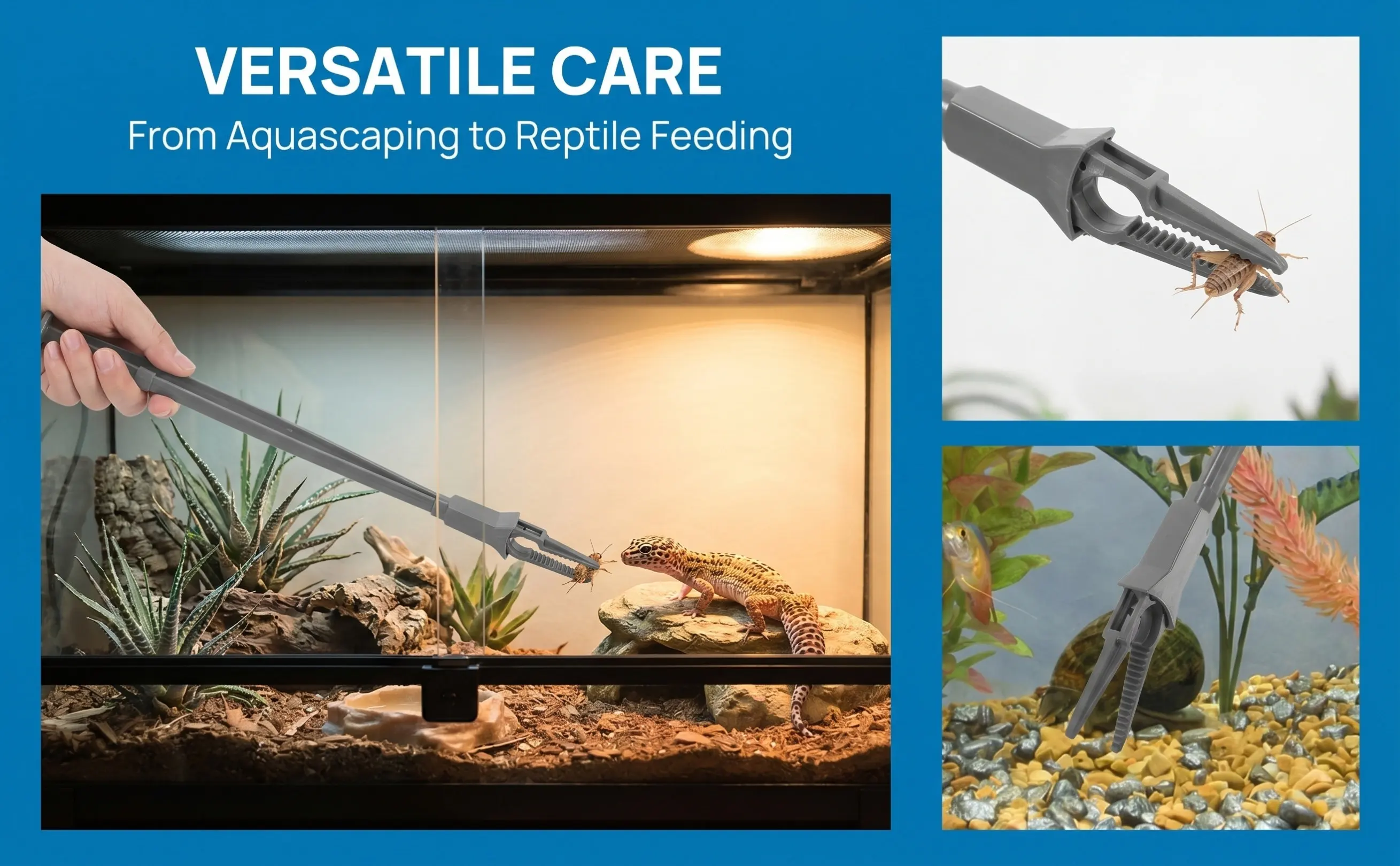 Planted Aquarium Carpet Plant - 3Pcs Professional Aquarium Tongs Ergonomic Plastic